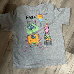 LG Gray Cartoon Graphic Short Sleeve Tee